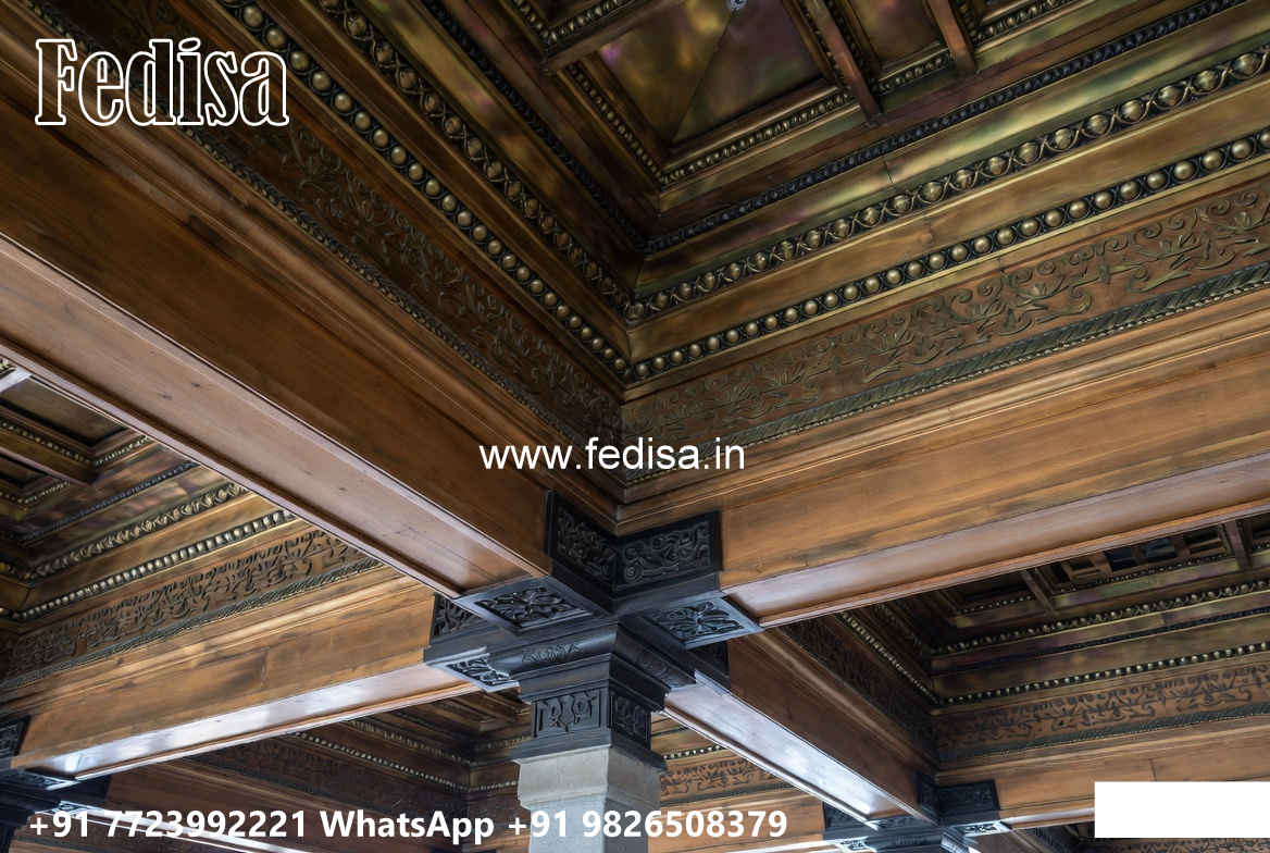 Wooden Classic Ceiling Design Pop Plus Minus Design For Living Room No-11888