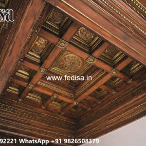 Wooden Classic Ceiling Design Simple Pop Design For Small Room No-11909