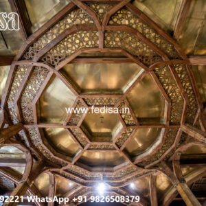 Wooden Classic Ceiling Design Mandir Design Pop No-11913