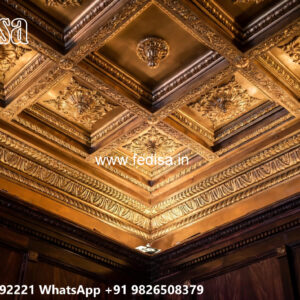 Wooden Classic Ceiling Design Drawing Room Ceiling Designs No-11924