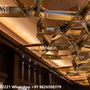 Wooden Classic Ceiling Design Pop Small Room Design No-11925