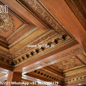 Wooden Classic Ceiling Design Ceiling Pop Design Latest No-11928