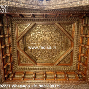 Wooden Classic Ceiling Design Gypsum Pop Ceiling Design No-11930