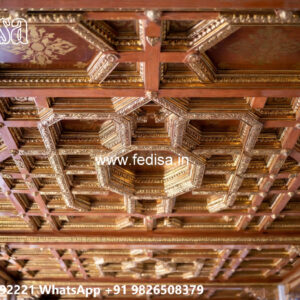 Wooden Classic Ceiling Design Best Roof Pop Design No-11935