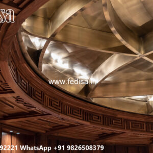 Wooden Classic Ceiling Design Modern Pop Design Plus Minus No-11955