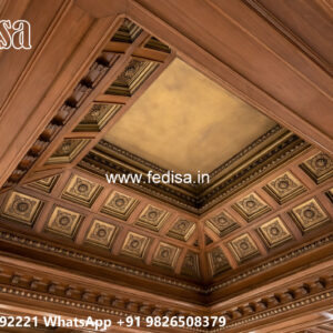 Wooden Classic Ceiling Design Pop Main Hall Design No-11972