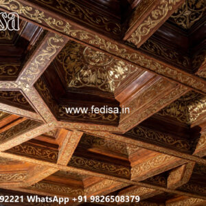 Wooden Classic Ceiling Design Pop Porch Design Plus Minus No-11983