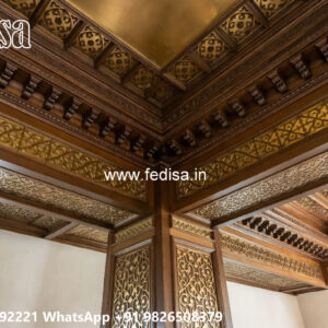 Wooden Classic Ceiling Design Pop Simple Design For Home No-11984
