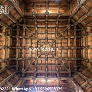 Wooden Classic Ceiling Design Ceiling Pop Work No-11993
