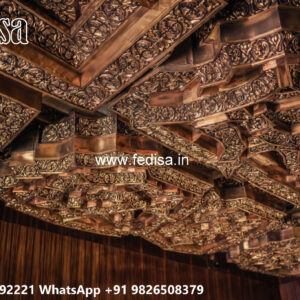 Wooden Classic Ceiling Design Gallery Pop Plus Minus Design No-11994