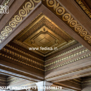 Wooden Classic Ceiling Design Latest Simple Pop Design For Hall No-11995