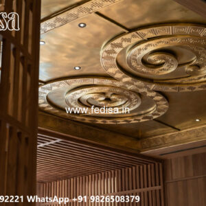 Wooden Classic Ceiling Design Minus Plus Pop Ceiling No-11999