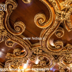 Wooden Classic Ceiling Design New Modern Pop Plus Minus Design For Hall No-12006