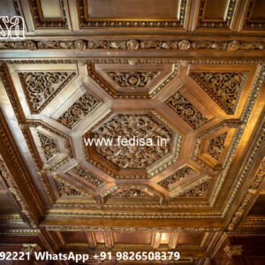 Wooden Classic Ceiling Design Plaster Of Paris Design For Home No-12007