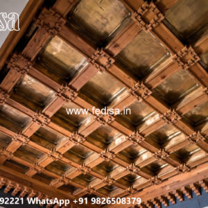 Wooden Classic Ceiling Design Pop Design For Small Living Room No-12023