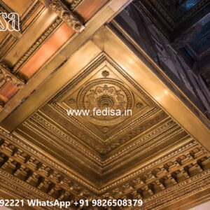 Wooden Classic Ceiling Design Room Pop Design Latest No-12025